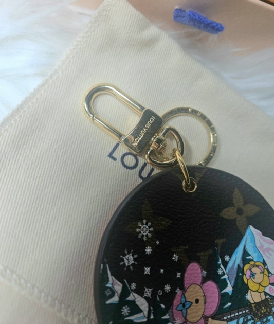 Louis Vuitton Monogram Illustre Ice Skate Vivienne Bag Charm & Key Holder