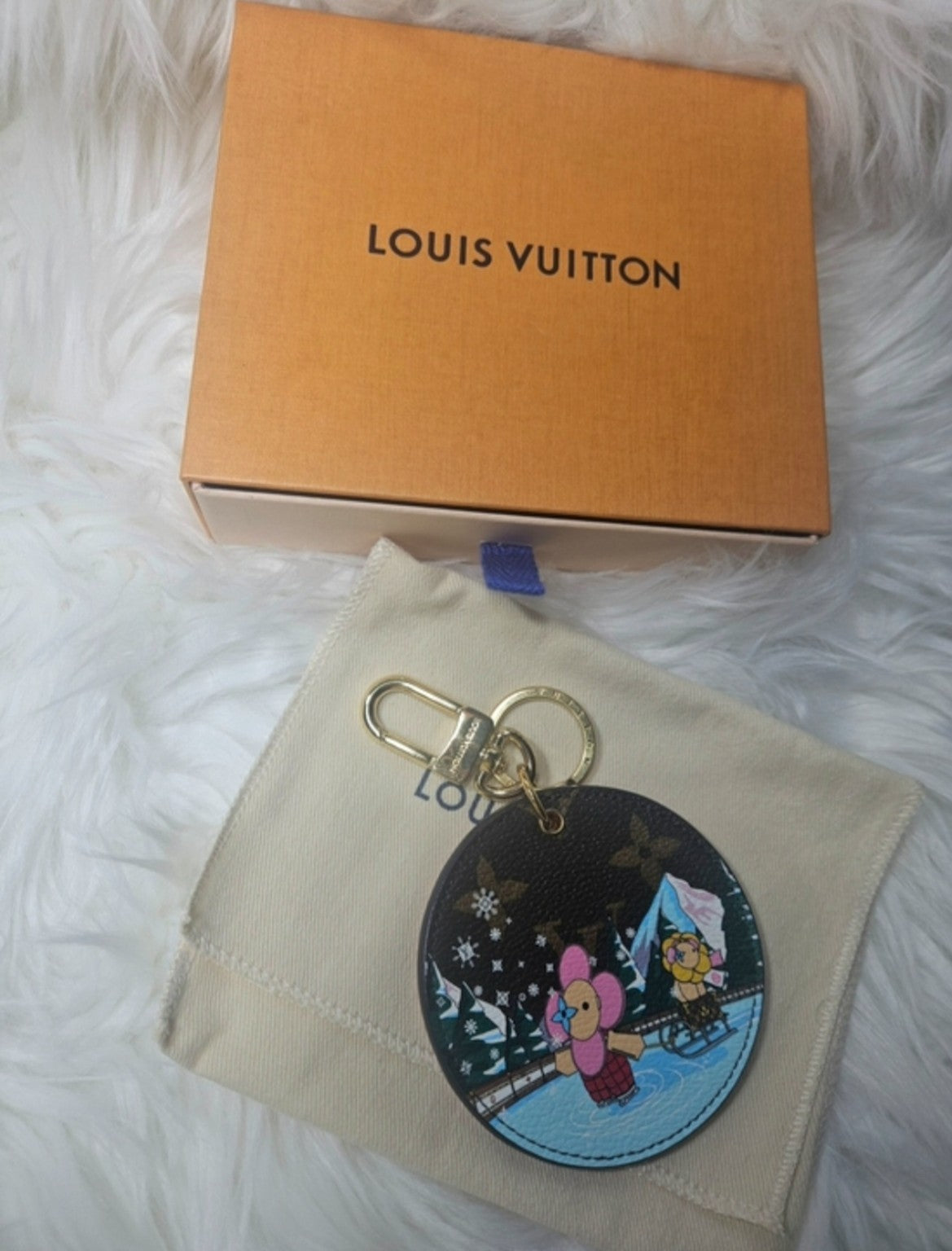 Louis Vuitton Monogram Illustre Ice Skate Vivienne Bag Charm & Key Holder