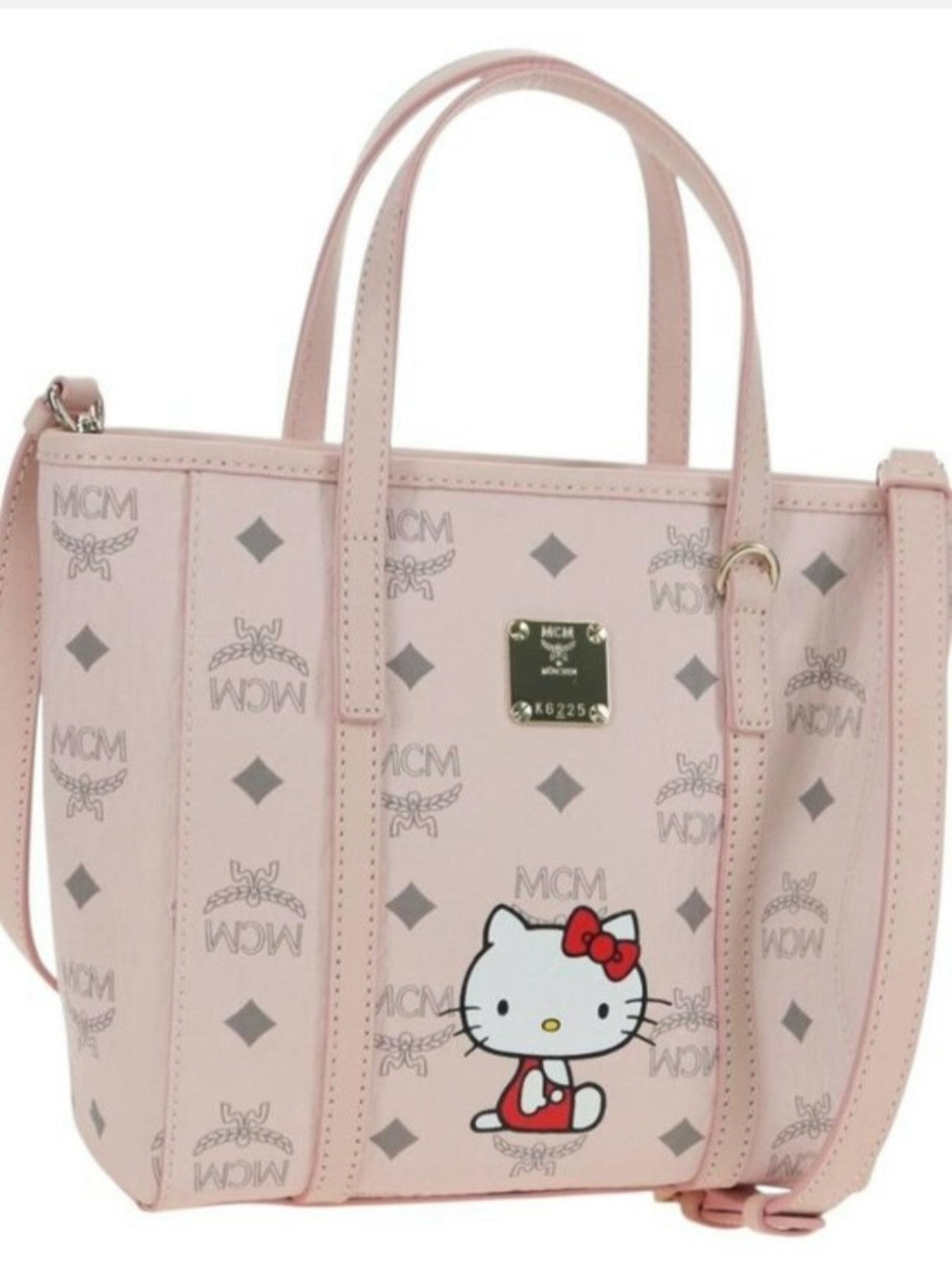 MCM x Hello Kitty Limited Edition Mini Tote Crossbody Bag – Powder Pink Visetos