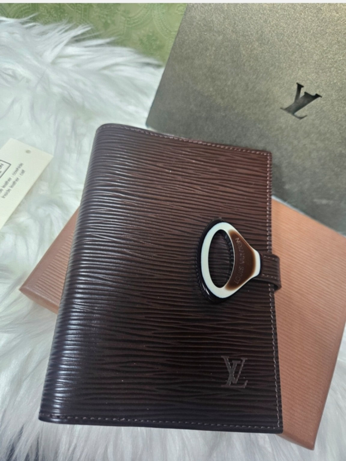 Louis Vuitton brown Epi leather PM ring agenda - view 1