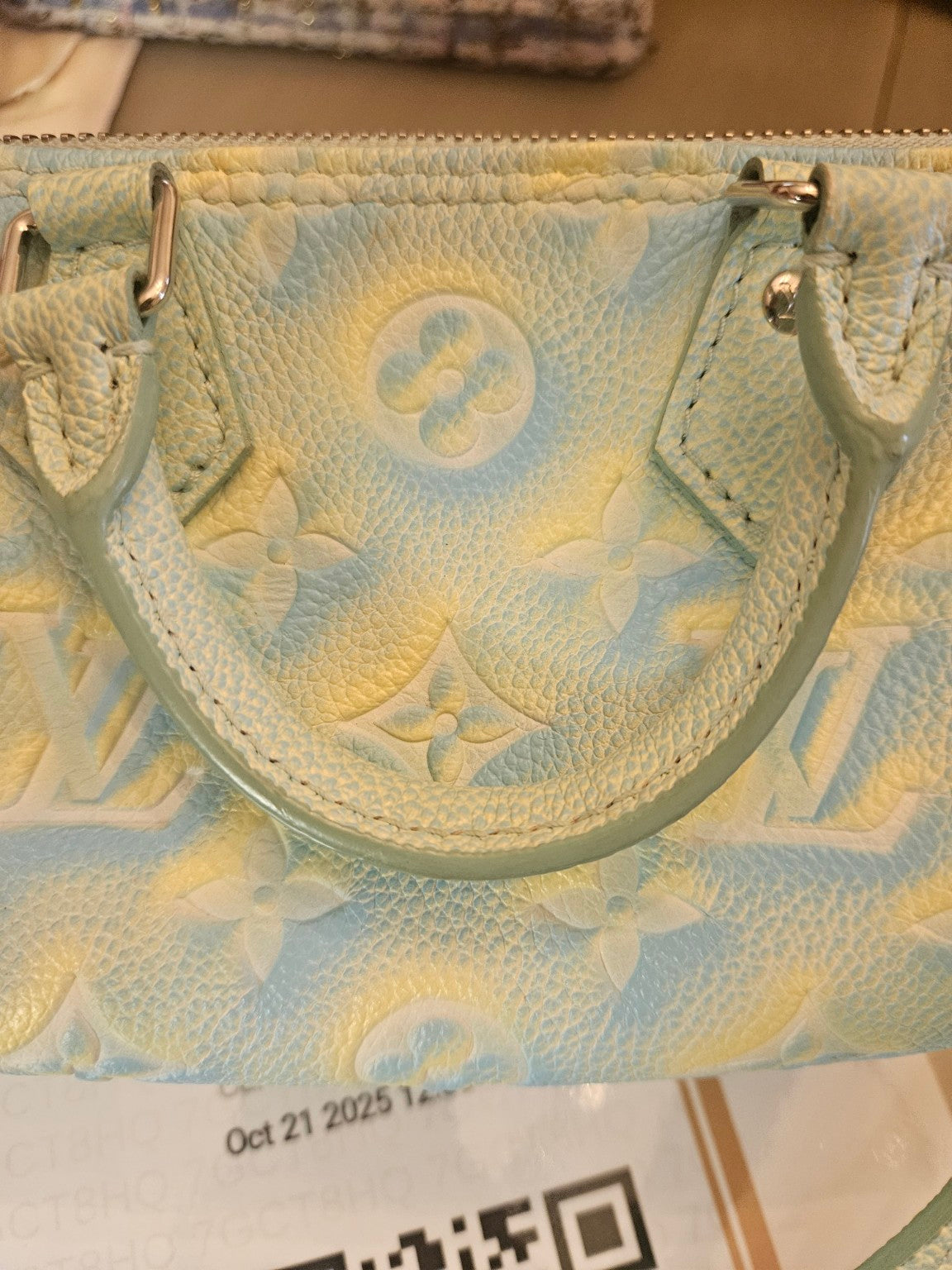 Actual Louis Vuitton mini handbag, detail photo