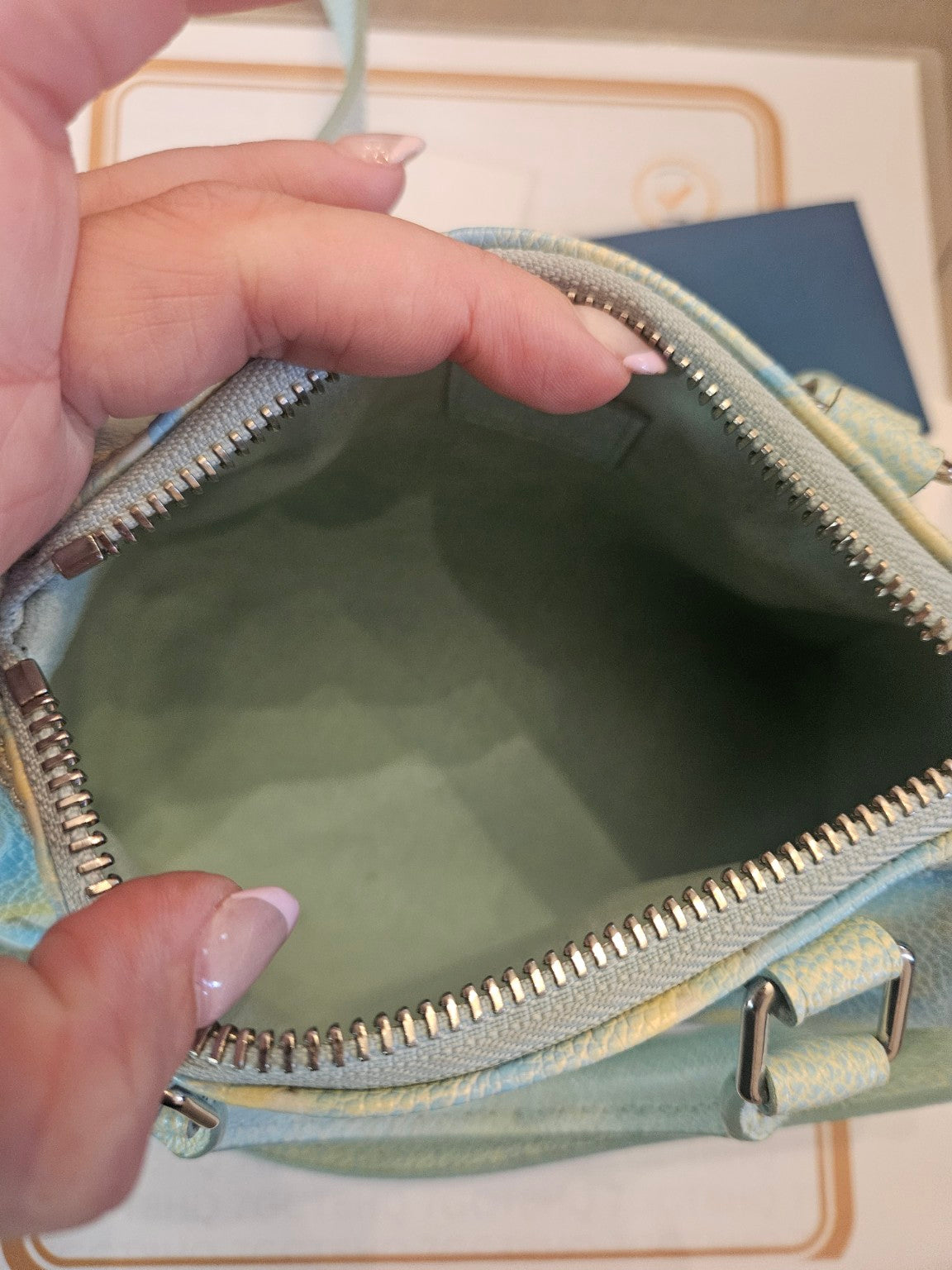 Actual Louis Vuitton mini handbag, detail photo