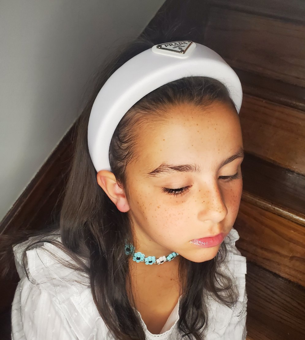 Luxury White Puff Headband