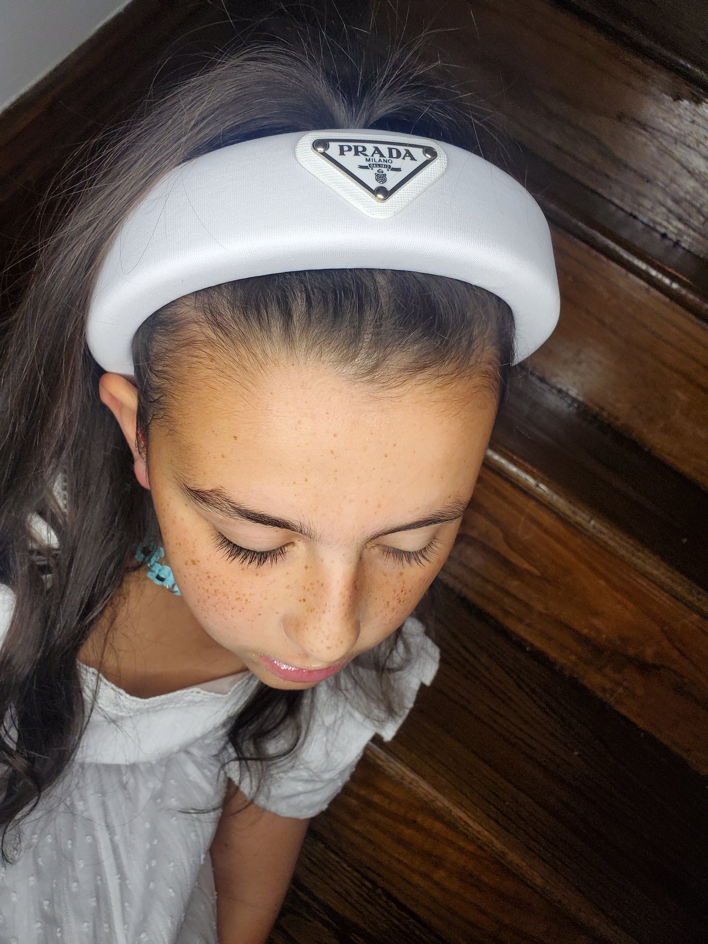 Luxury White Puff Headband