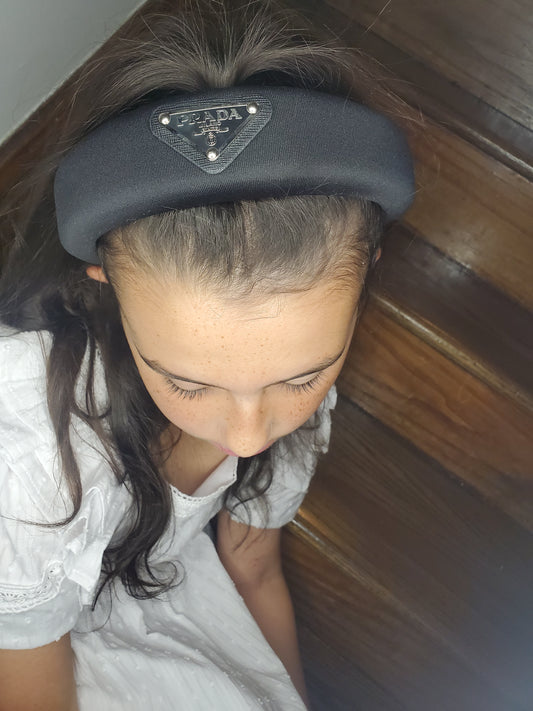 Luxury Black Puff Headband