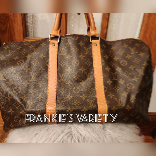 Amazing Louis Vuitton Vintage Travel KeepAll 50 Duffle Bag